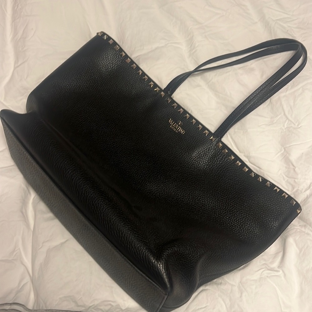 Valentino black rockstud leather bag